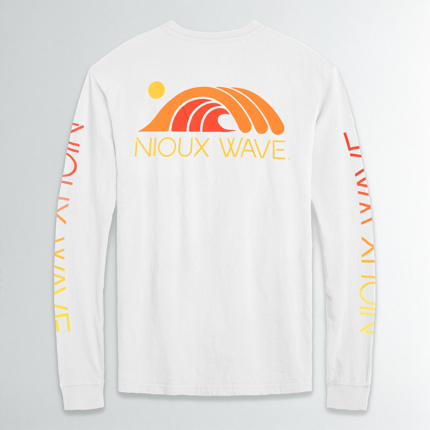 NIOUX WAVE - Longsleeve T-shirt - White/Red/Yellow fade