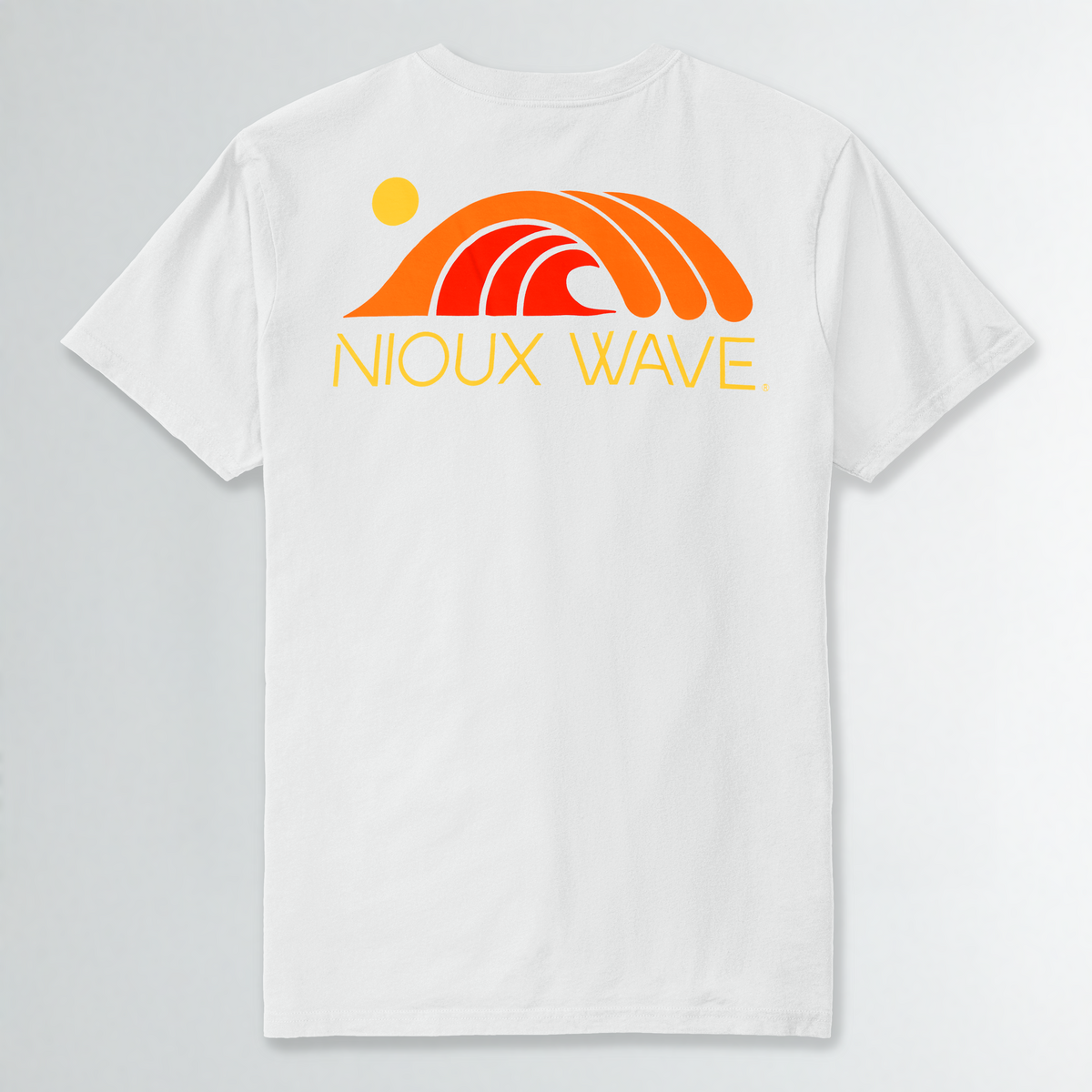 Short Sleeve WAVE LOGO t-shirt (White/Citrus)