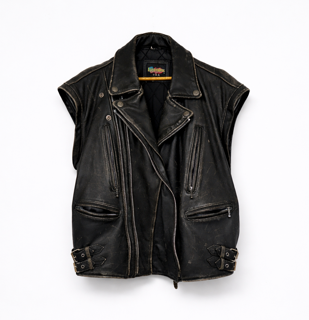 Vintage Made in USA EasyRiders Leather Motorcycle jacket SZ. Med