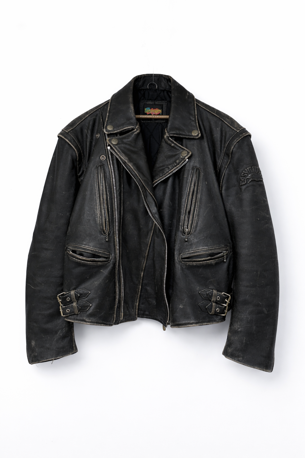 Vintage Made in USA EasyRiders Leather Motorcycle jacket SZ. Med