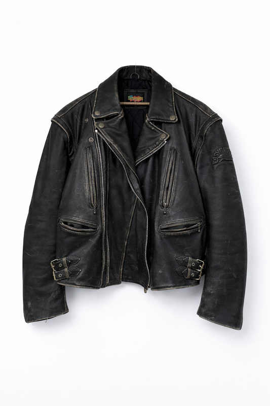Vintage Made in USA EasyRiders Leather Motorcycle jacket SZ. Med