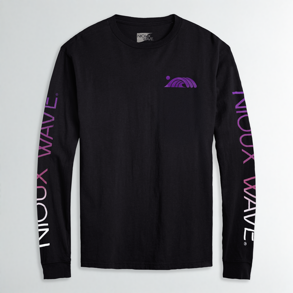 NIOUX WAVE - Longsleeve T-shirt - (Black / Purple fade)