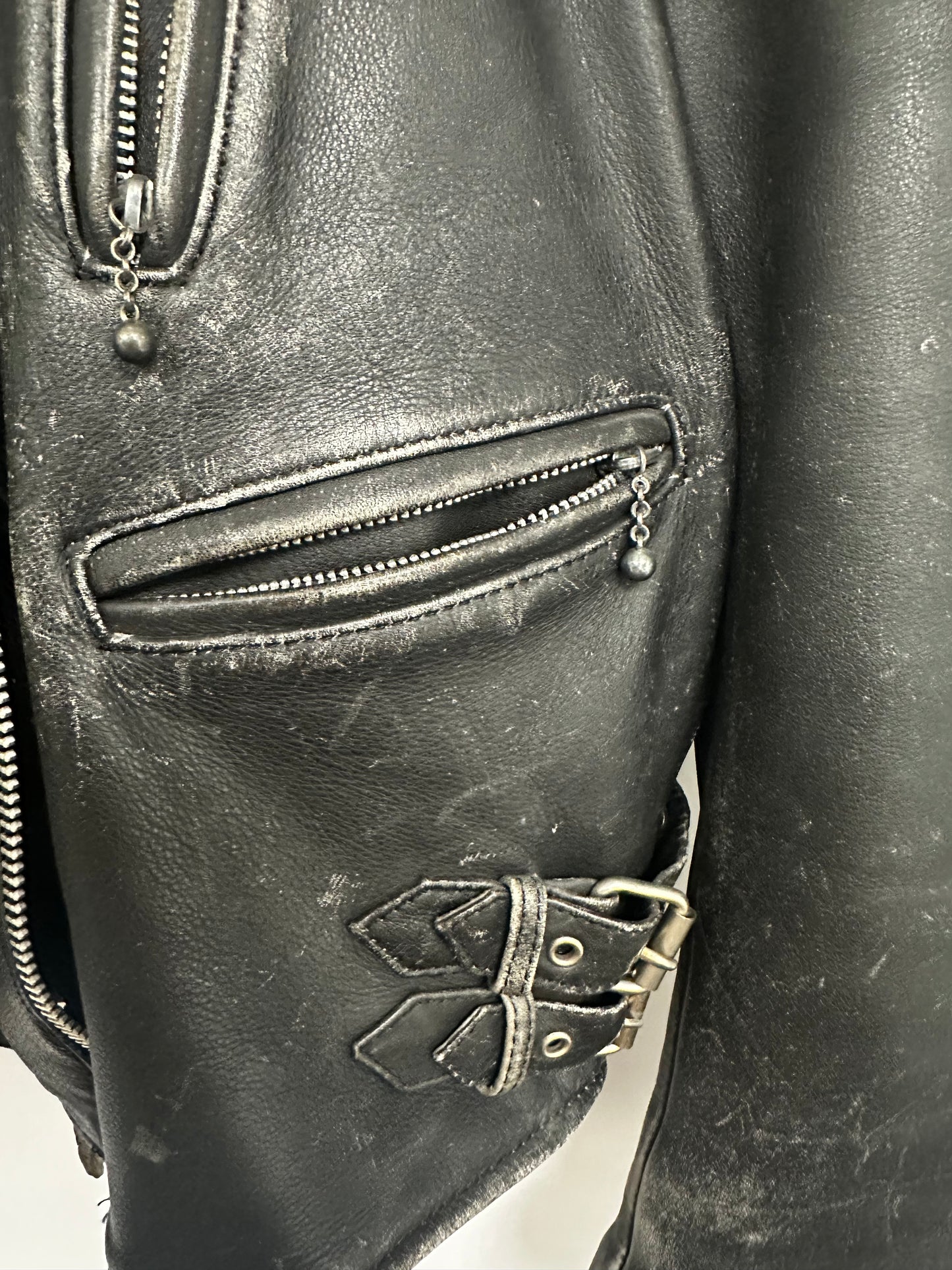 Vintage Made in USA EasyRiders Leather Motorcycle jacket SZ. Med
