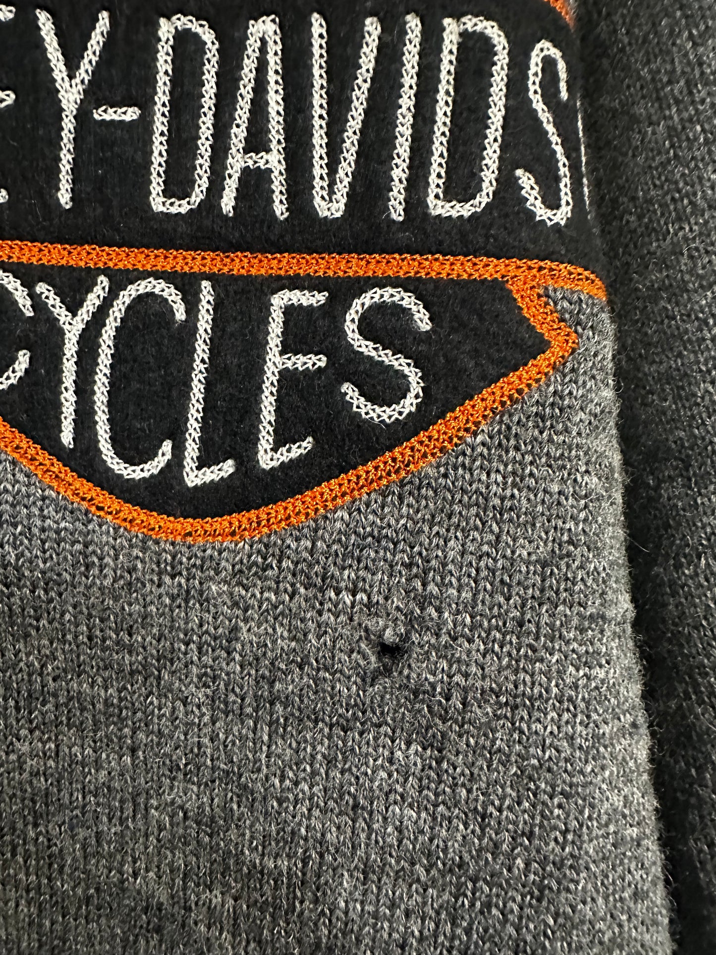 Harley Davidson wool shawl collar cardigan racing sweater - made in USA Sz. Lg.