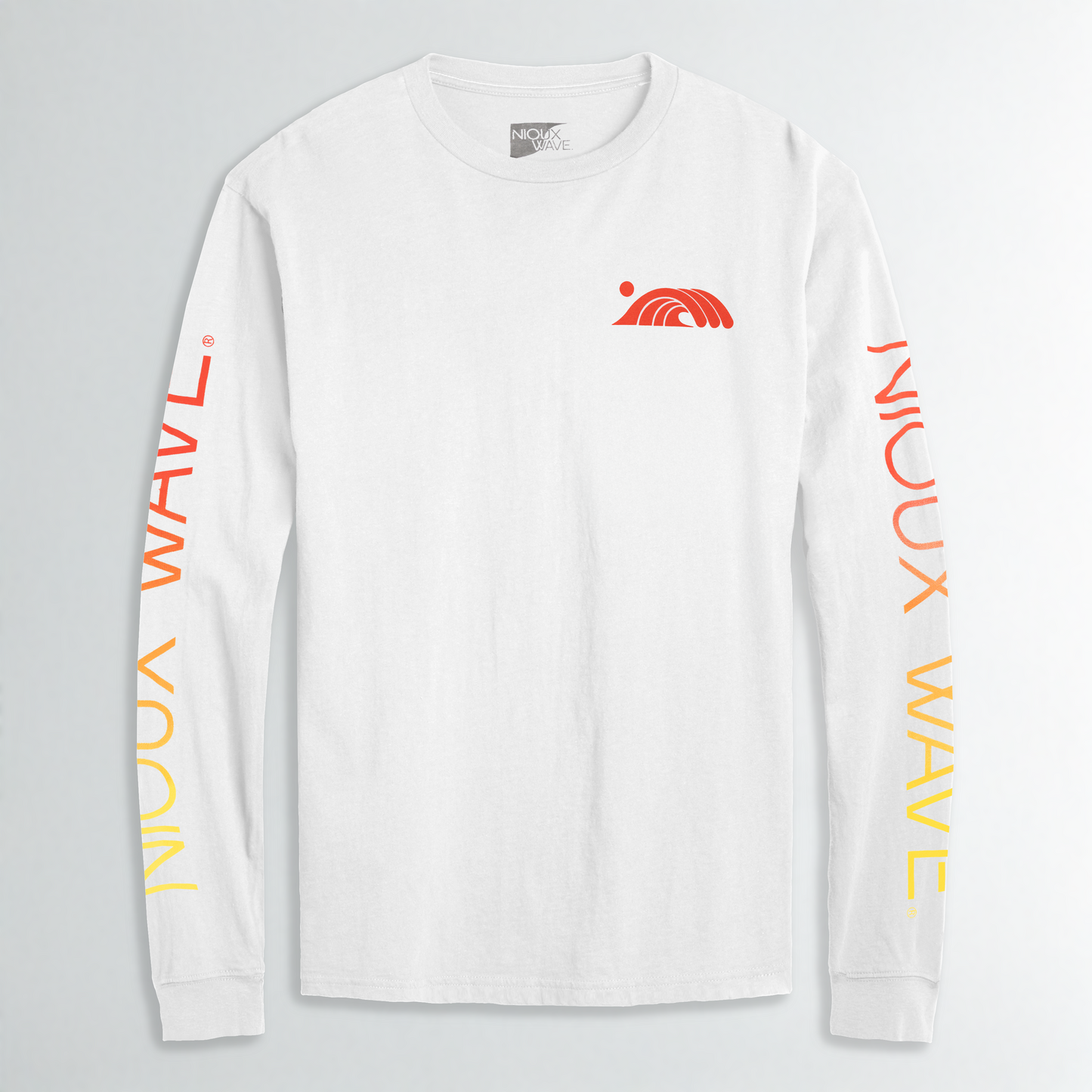 NIOUX WAVE - Longsleeve T-shirt - White/Red/Yellow fade