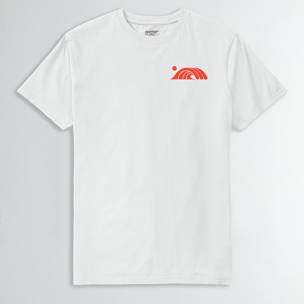 Short Sleeve WAVE LOGO t-shirt (White/Citrus)
